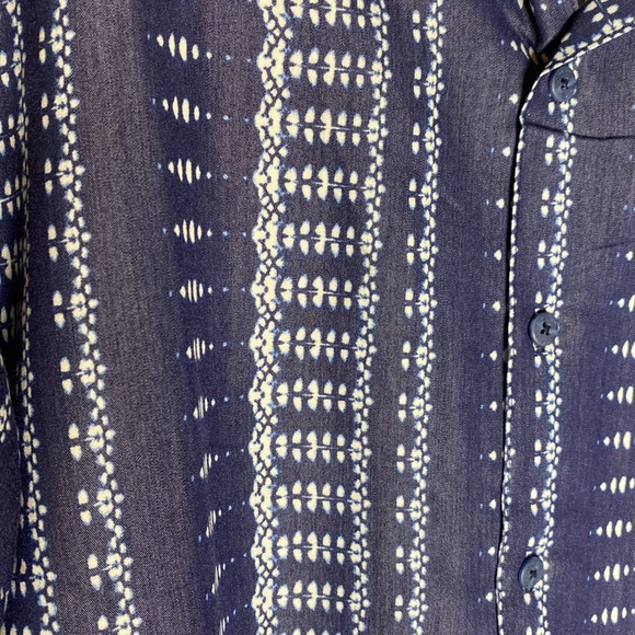 Quest mens button down shirt boho style print - Picture 2 of 4
